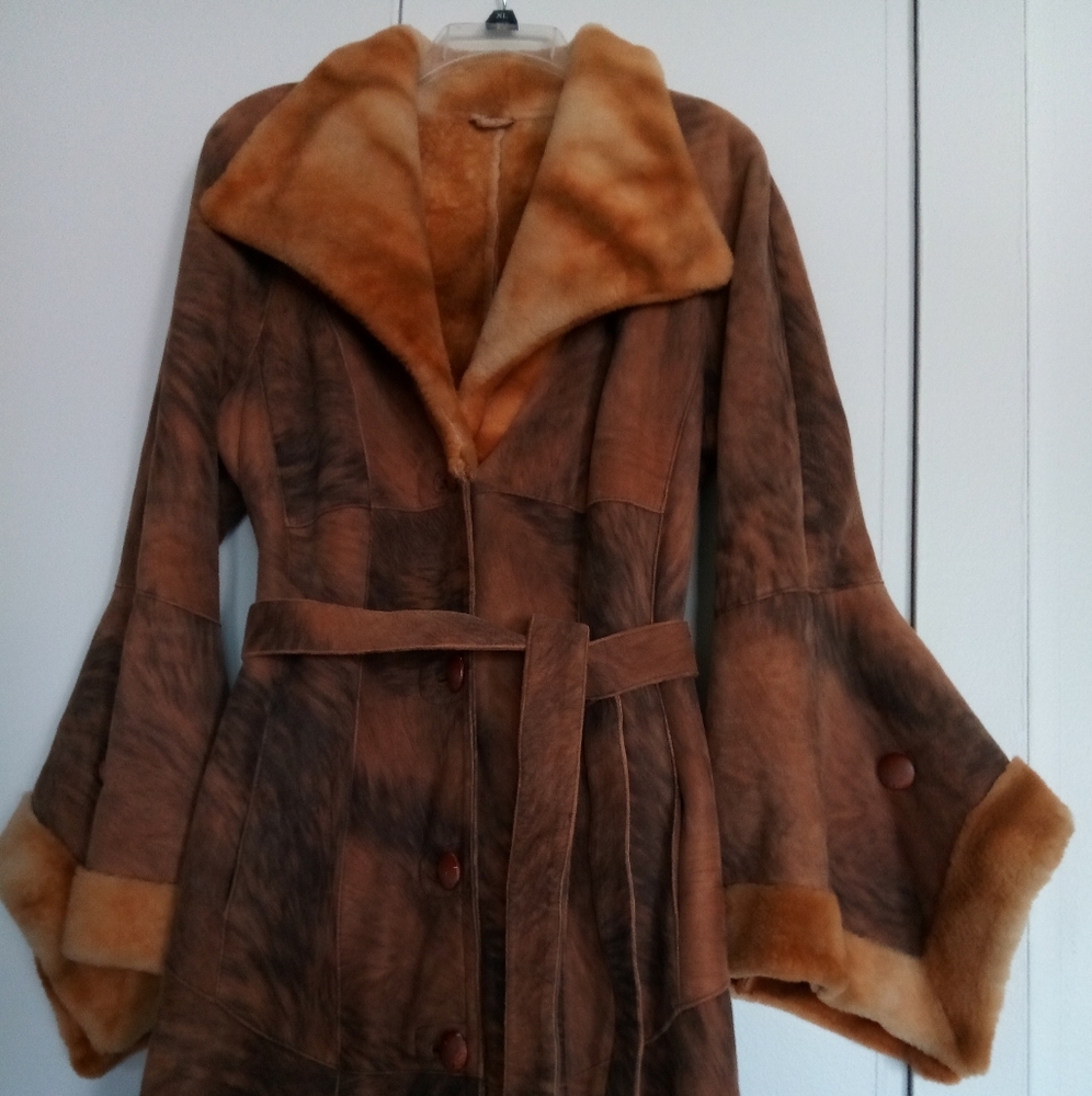 Italian authentic leather luxury coat